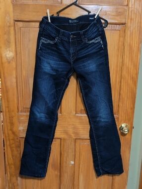 Silver Jeans Dark Blue Straight Leg Women's Jeans